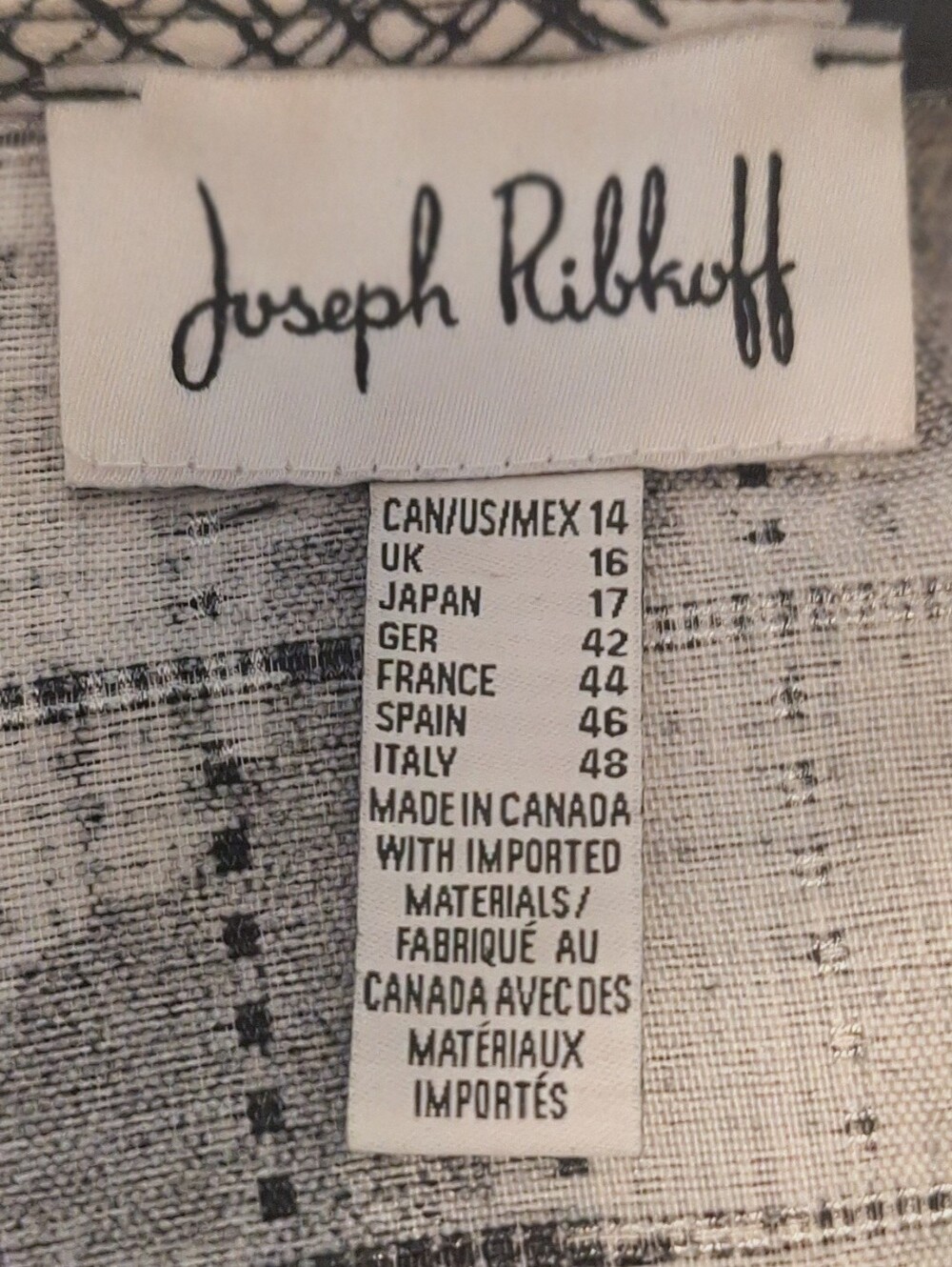 Joseph Ribkoff Asymmetrical Abstract Pattern Jacket - Picture 2 of 15